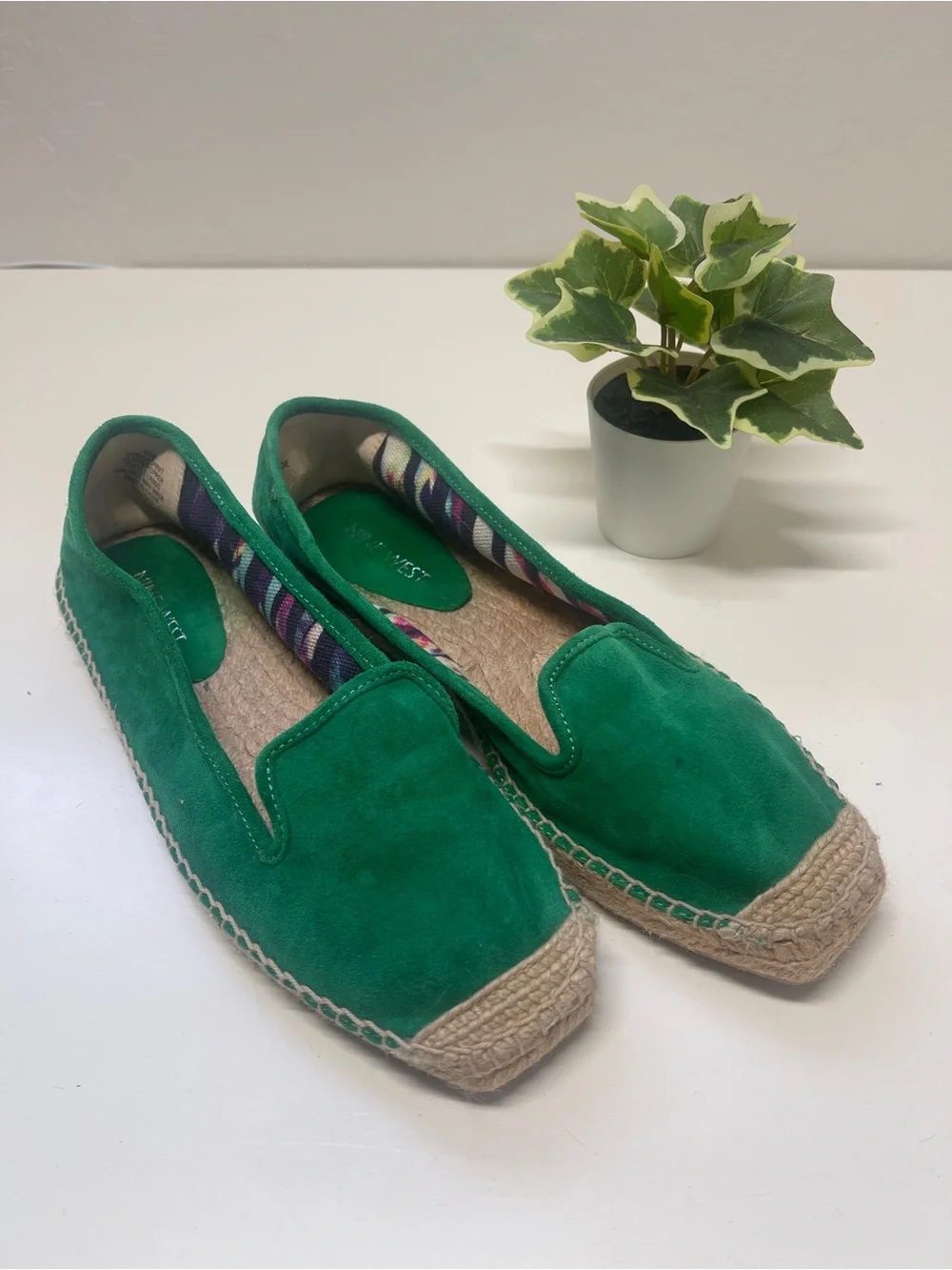 New Nine West Green Suede Espadrille Flats - Women's Slip-On Shoes